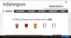 Desktop Screenshot of infolangues.com