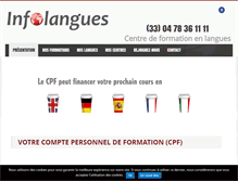 Tablet Screenshot of infolangues.com